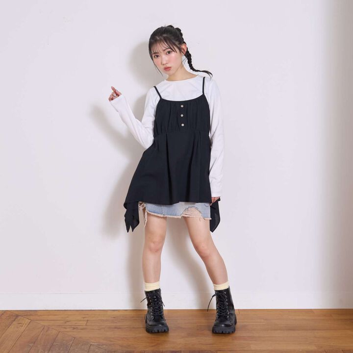 Asymmetrical Tunic Set,Black, medium image number 5