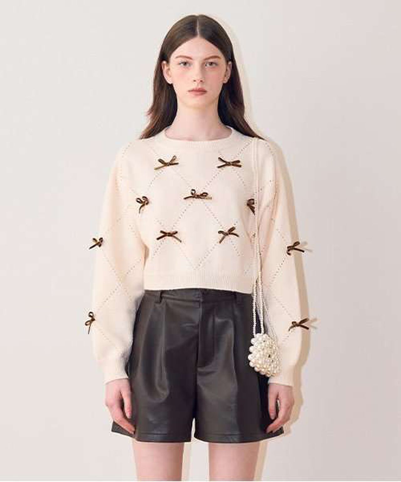 Faux Leather Shorts,Black, large image number 14