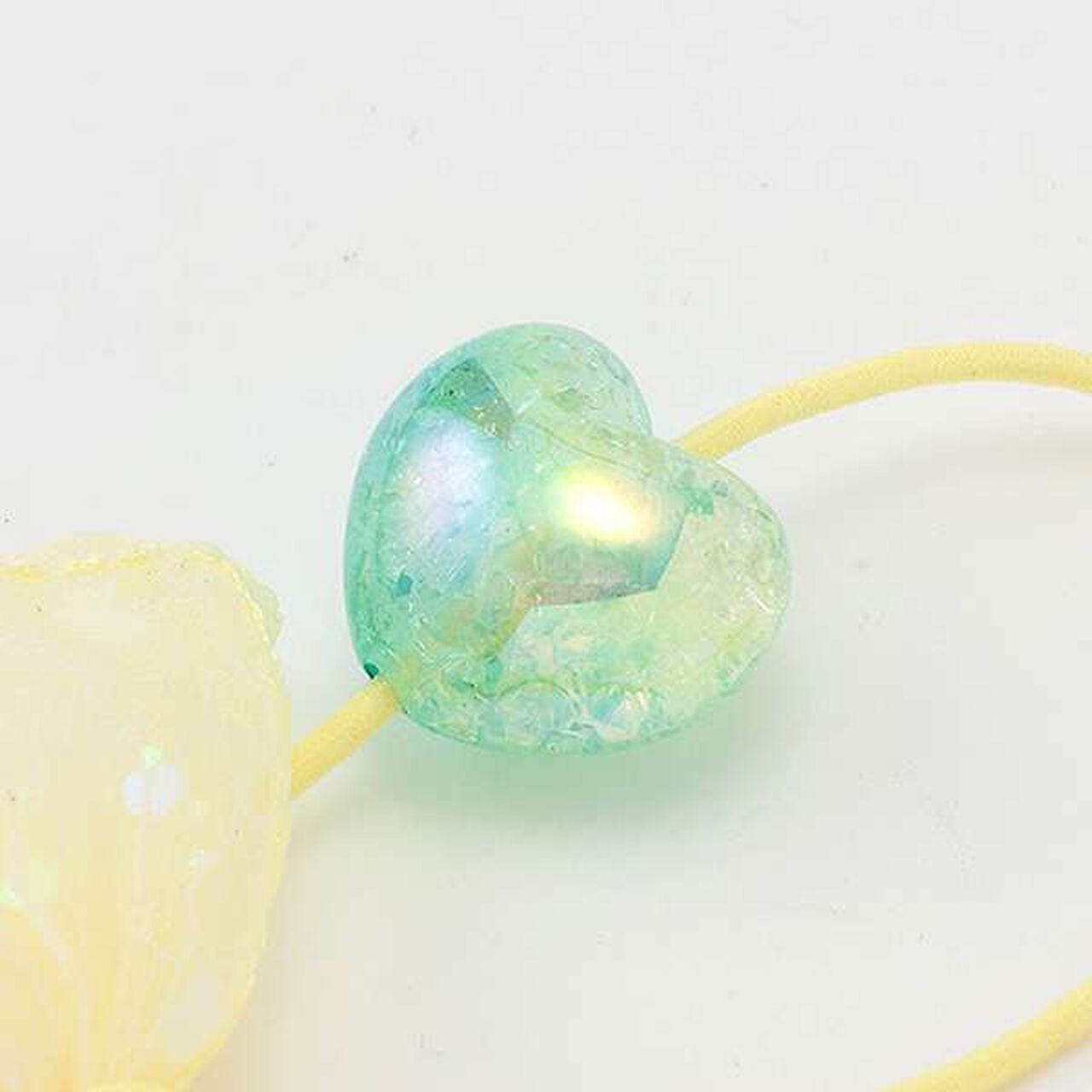 Sparkling Ribbon Hair Ponytail Holder,Sax blue, large image number 3