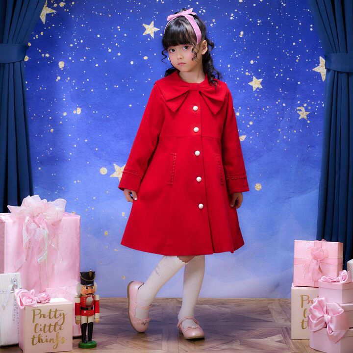 Ribbon Color Wool Coat,, medium