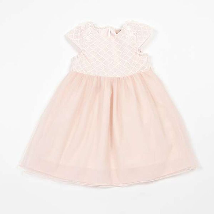 Flower Lace Tulle One-Piece Dress,Cream, medium image number 14