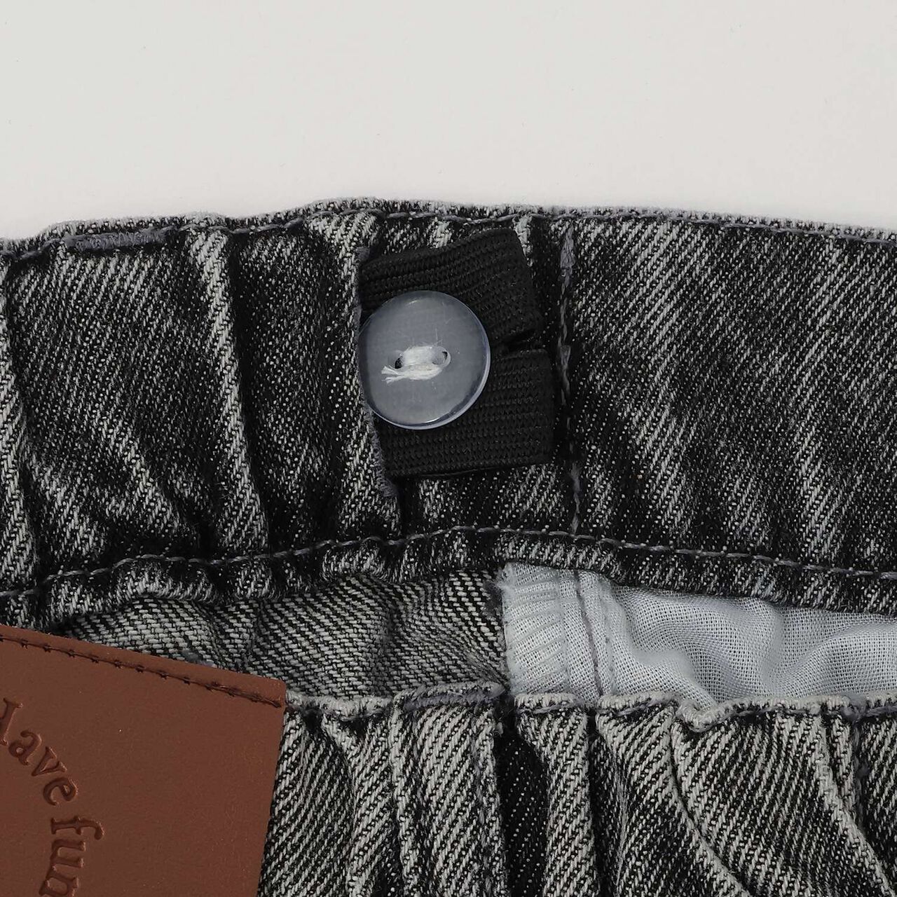 Sparkling Motif Wide Denim Pants,Navy, large image number 6