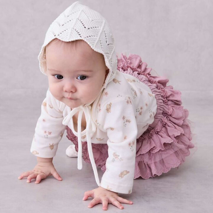 Knit Bonnet,Beige, medium image number 3