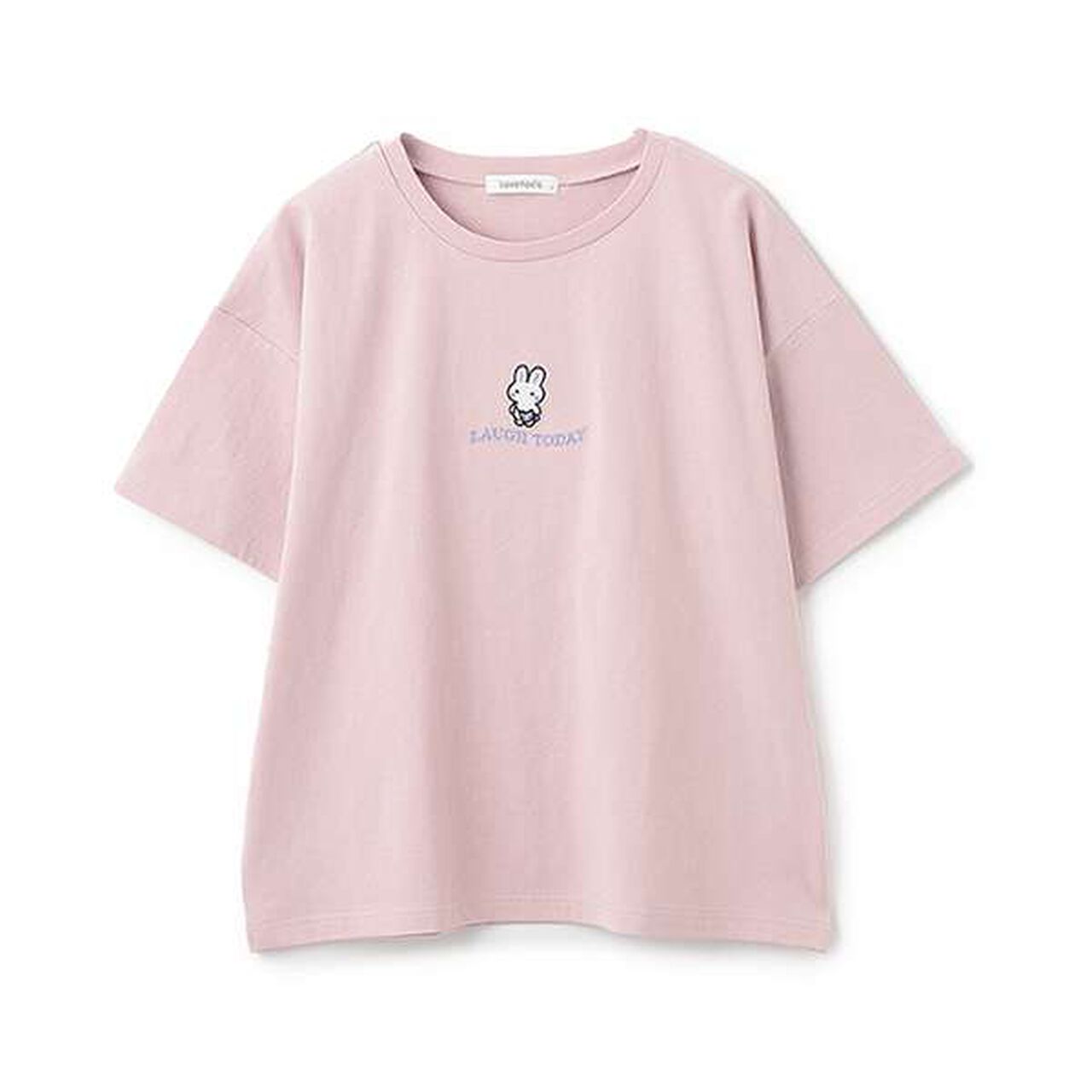 Front Character Embroidery T-Shirt,Sax blue, large image number 11