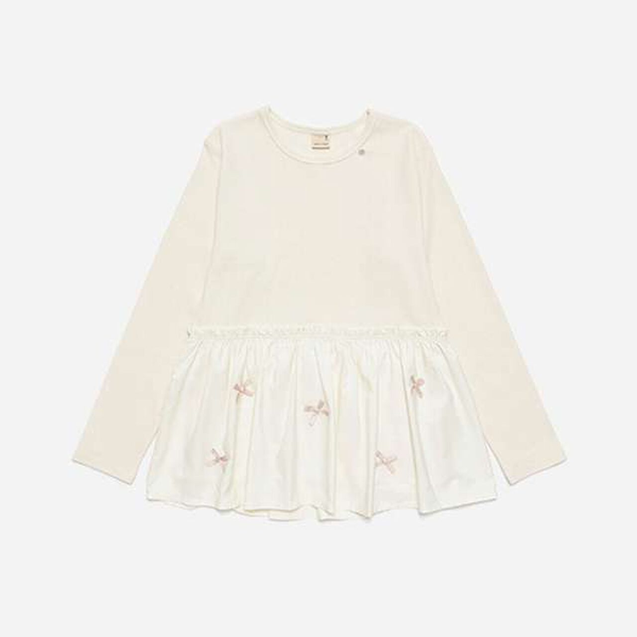 [Link] Ribbon Peplum Long T-Shirt,Lavender, large image number 9