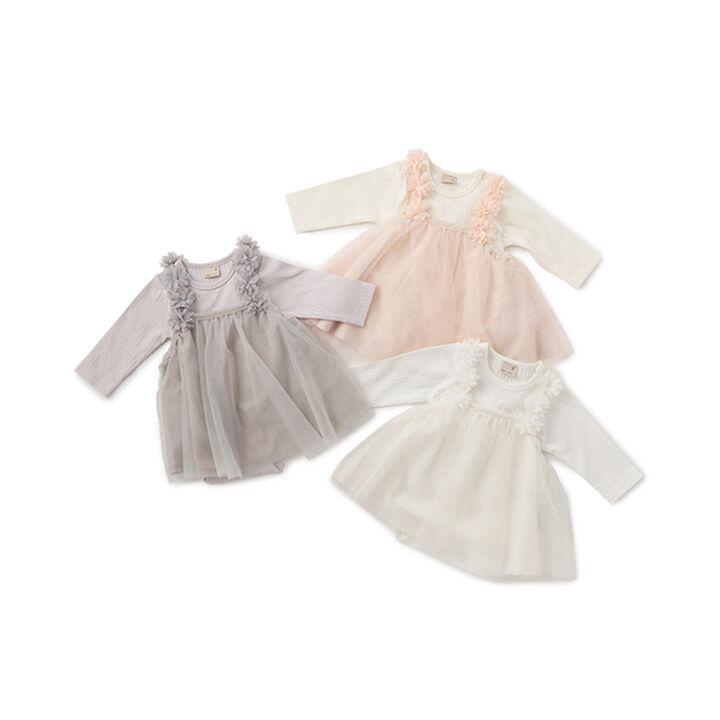 Flower Tulle OP Set,Light pink, medium image number 4