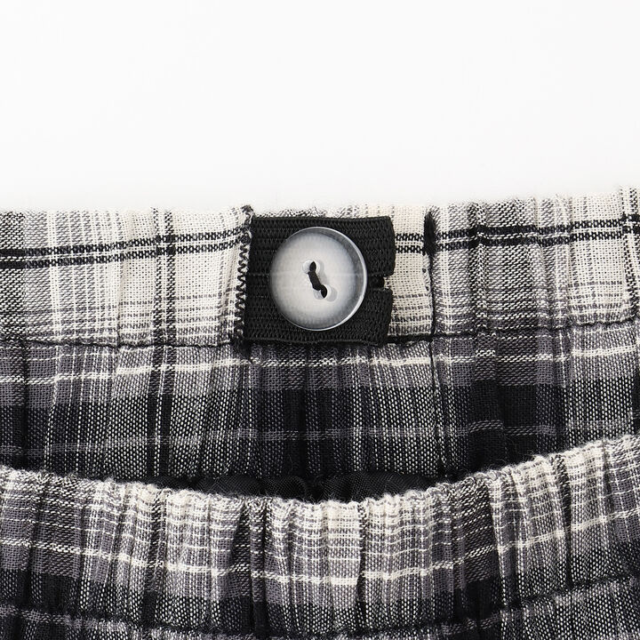 [LTXC] Waist Wrap Checkered Midi Skirt,Black, medium image number 3