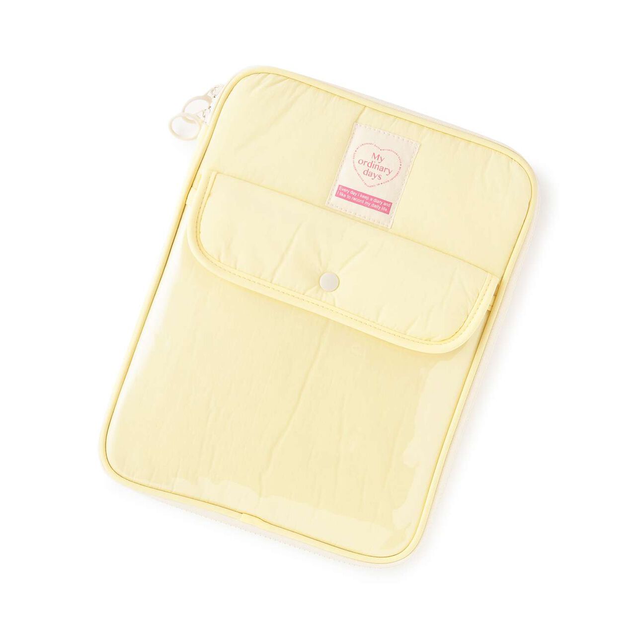 [School-Ready] Clear Pocket Tablet Case (11-inch),Lemon yellow, large image number 0
