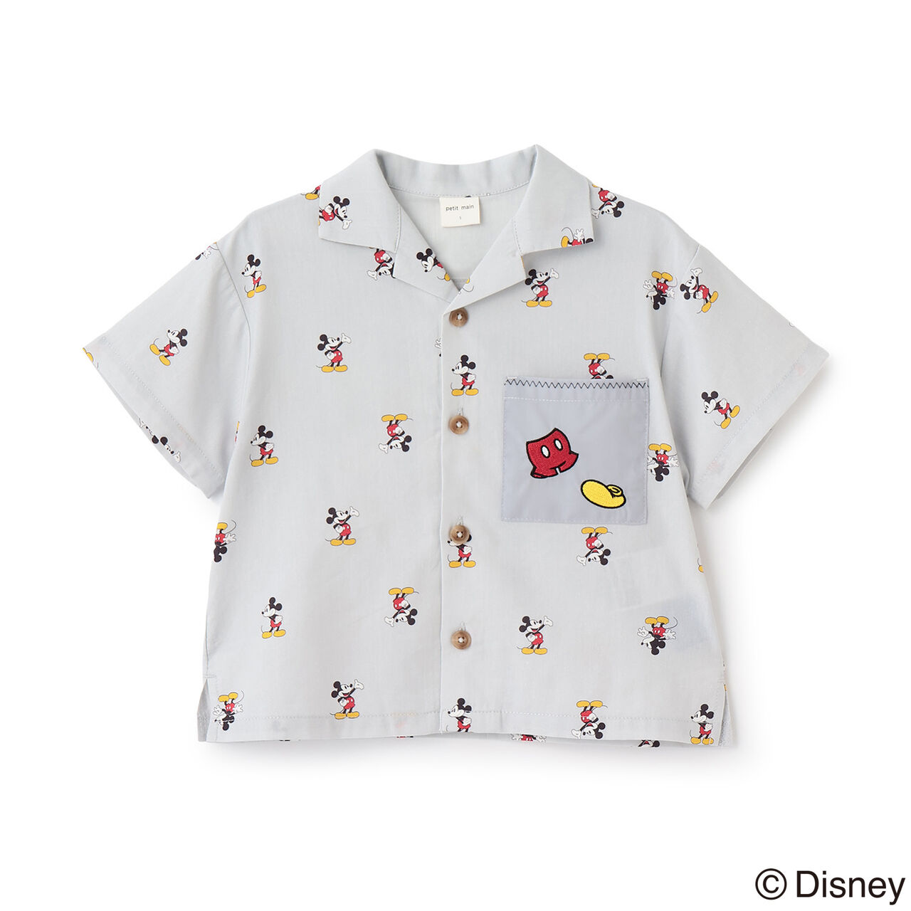 [Disney] 開領短袖襯衫,土耳其藍, large image number 7