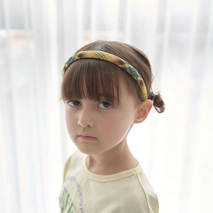 Puffy Check Headband,Deep blue, medium image number 14