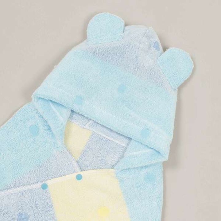 Zero-Twist Towel Bath Poncho,Blue, medium image number 2