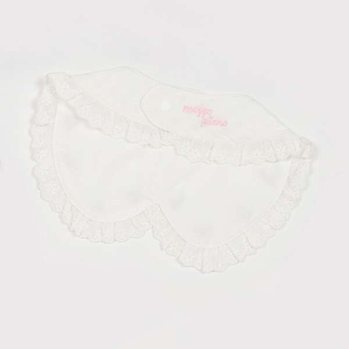 Strawberry Cherry Embroidery Collar Style Bib,Light pink, medium image number 1