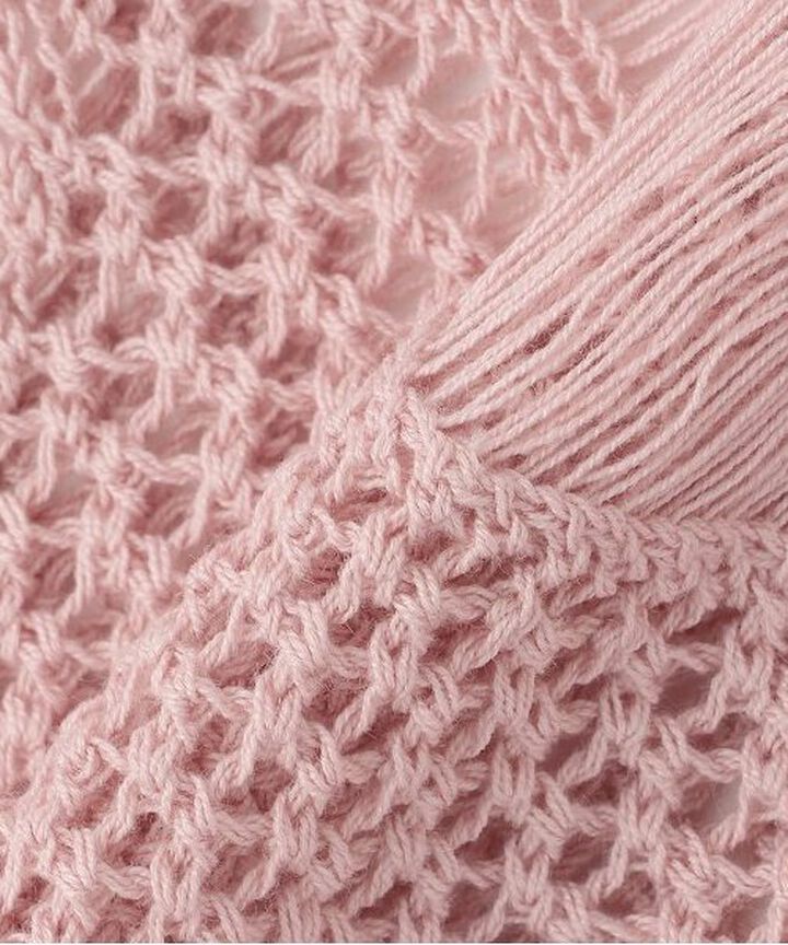 Damaged Mesh Knitwear,Ivory, medium image number 3