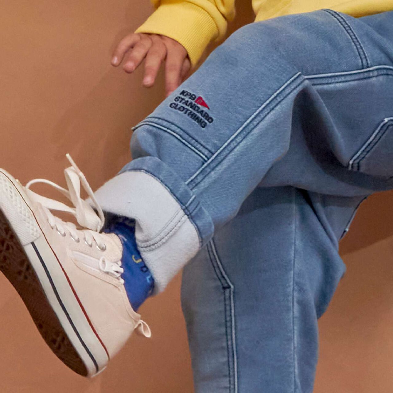 Stretch Denim Double Knee Work Pants,Navy, large image number 15