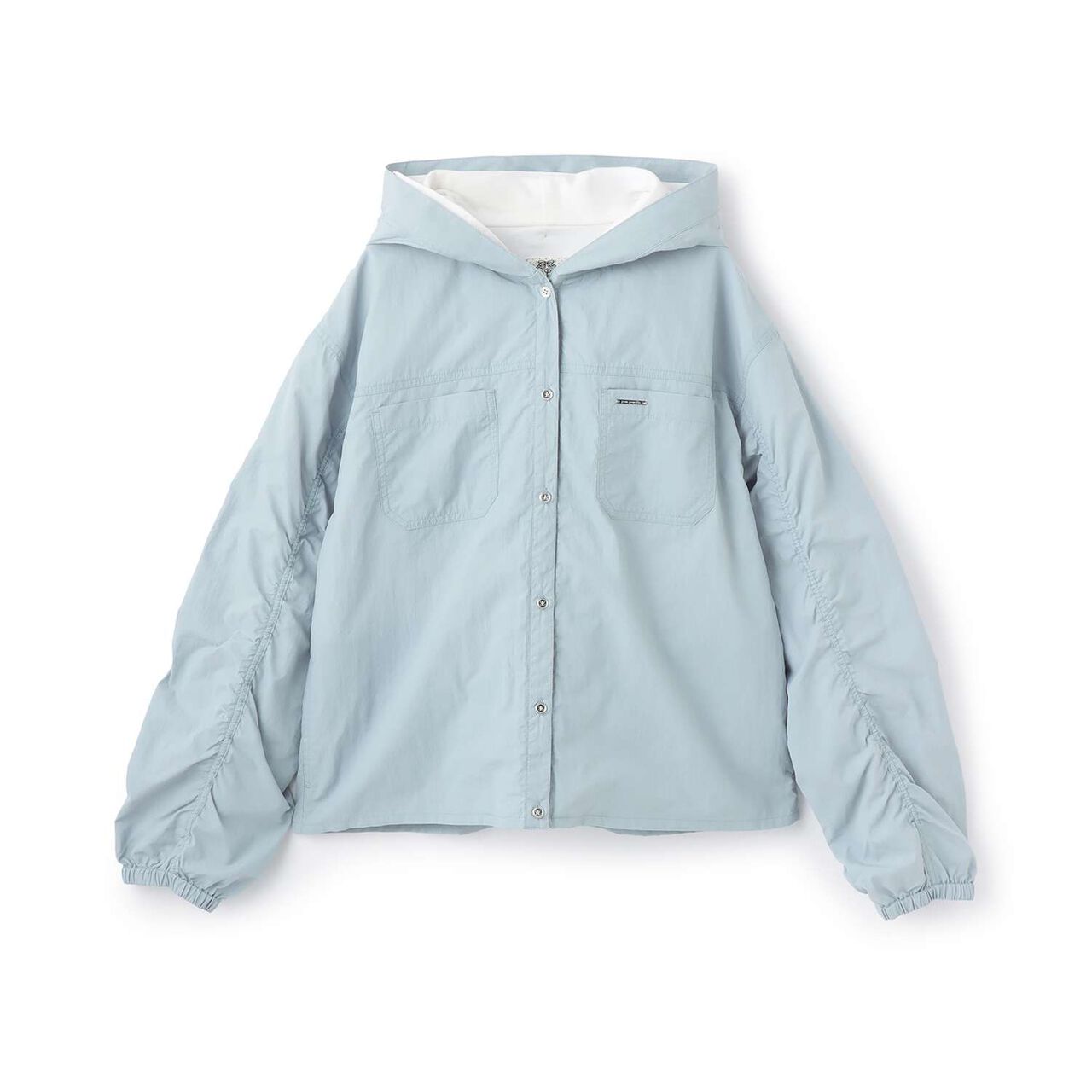 [130cm有] UV防護&middot;防潑水&middot;花粉防護連帽外套內裡3WAY短夾克,米白色, large image number 21