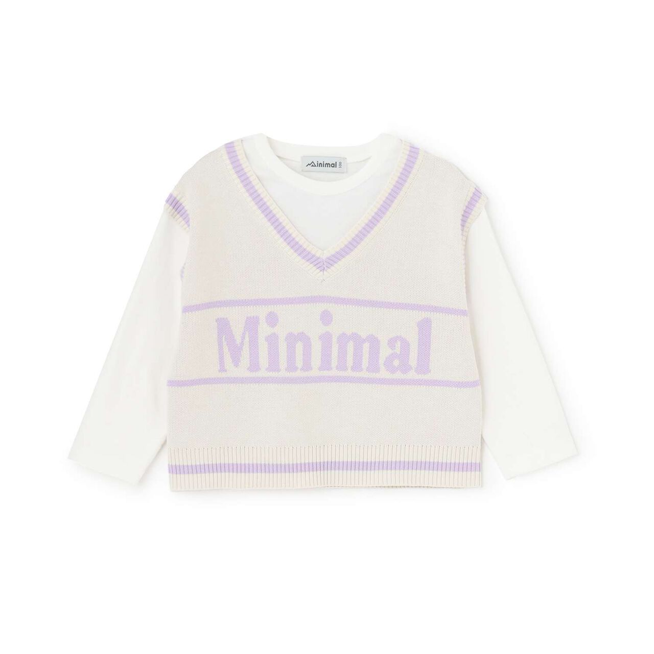 Arael Vest Layered T-Shirt,Lavender, large image number 10