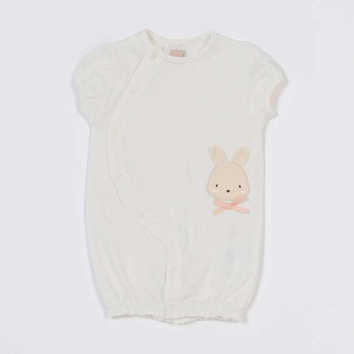 Bunny Appliqu&eacute; 2-Way Romper,Black, medium image number 12