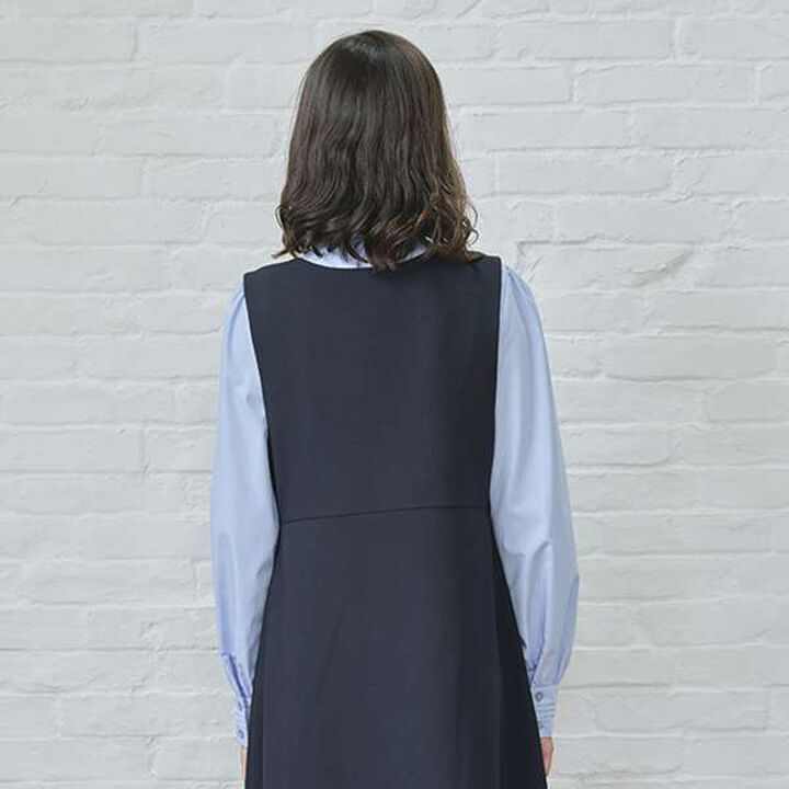 Bow Tie Ribbon Blouse,Blue, medium image number 6