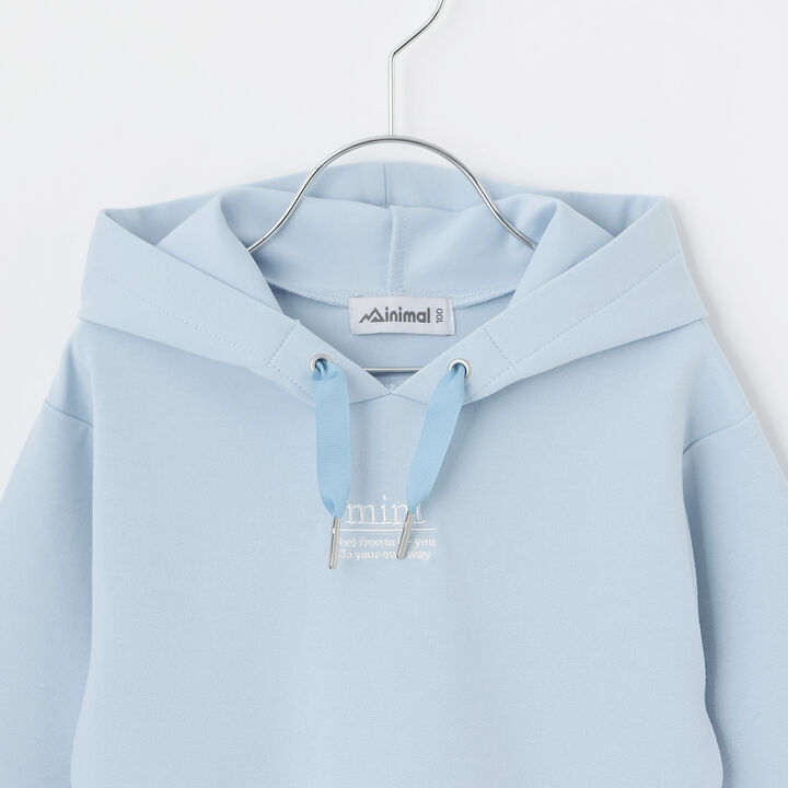 Anti-Stain Puffed Sweatshirt Hoodie / Cardboard,Sax blue, medium image number 12