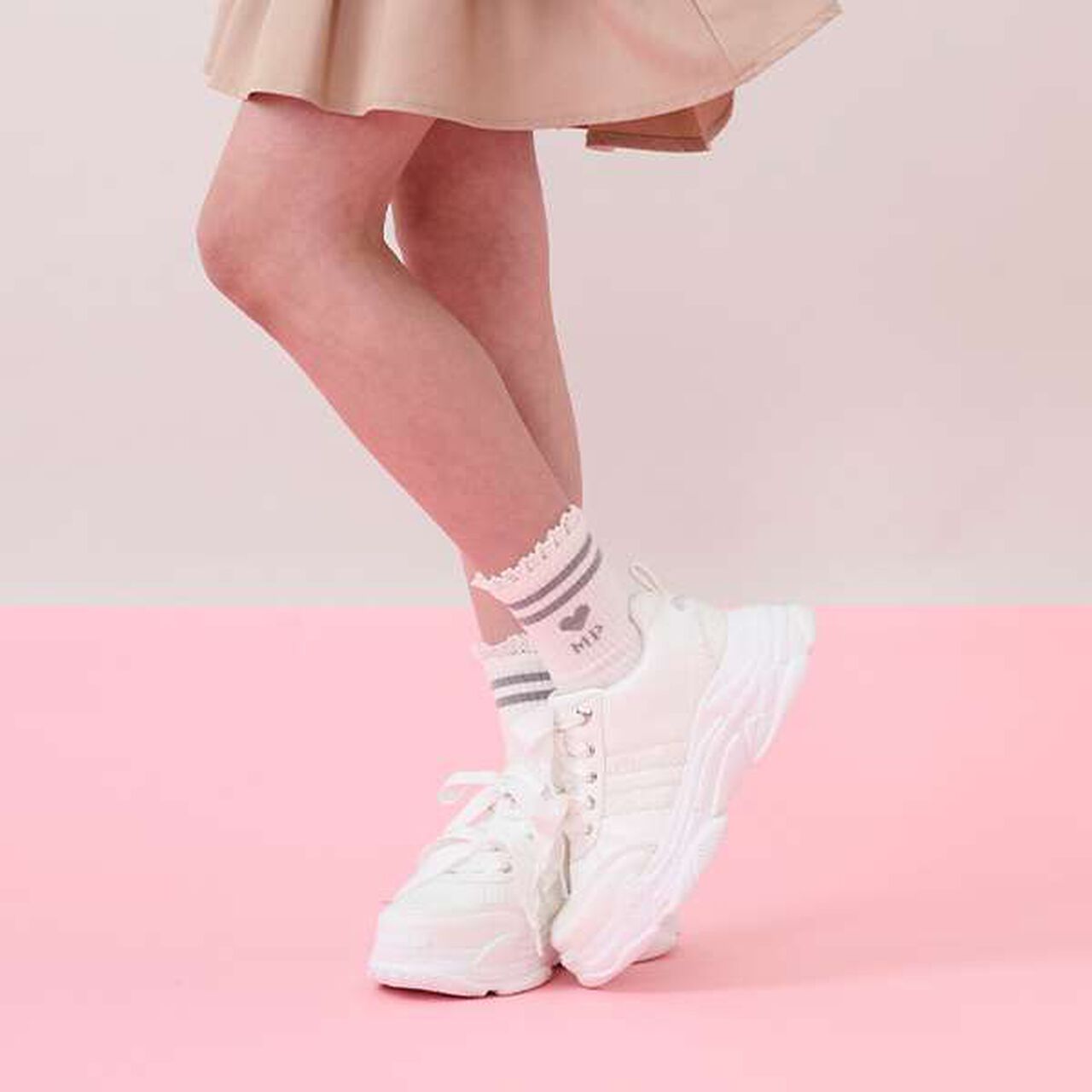 Lace Ribbed Socks,Off white, large image number 0
