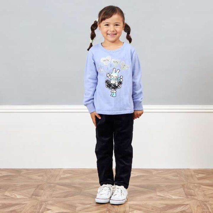 KP Mimi Appliqué Heart Balloon Sweatshirt (80-150),Lavender, medium image number 10