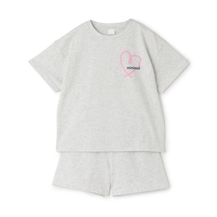 [100% Cotton] Spray Back Print Short Sleeve T-Shirt Outfit Set,, medium