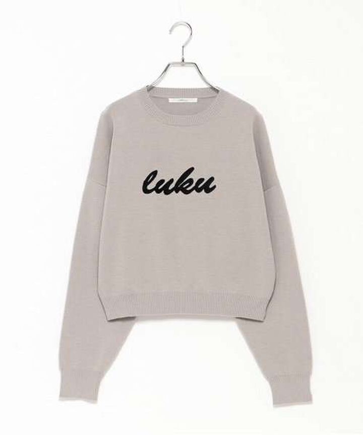 Embroidered Logo Knit Pullover,Ivory, medium image number 18