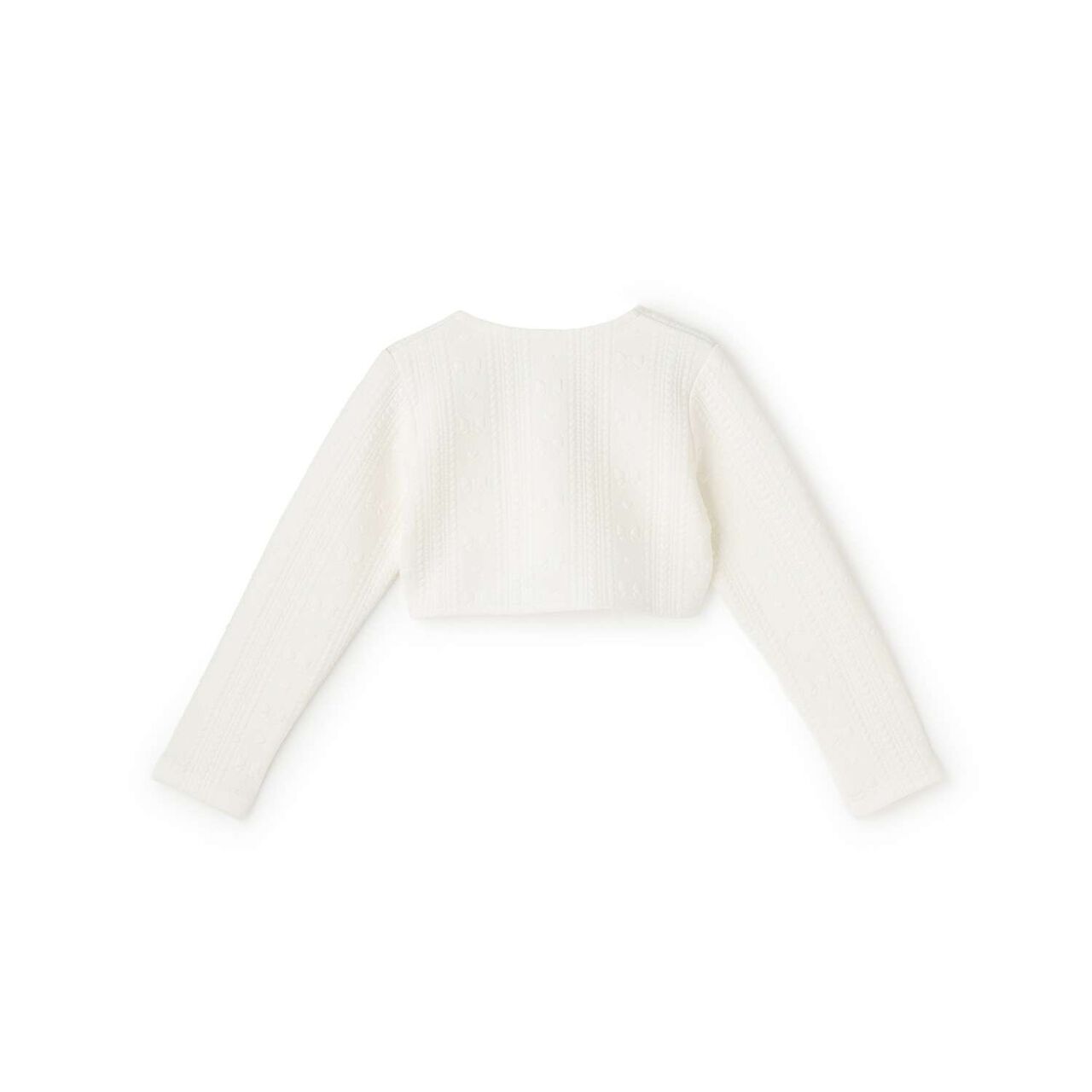 Ballet Quilted Jacquard Bolero,Ivory, large image number 1