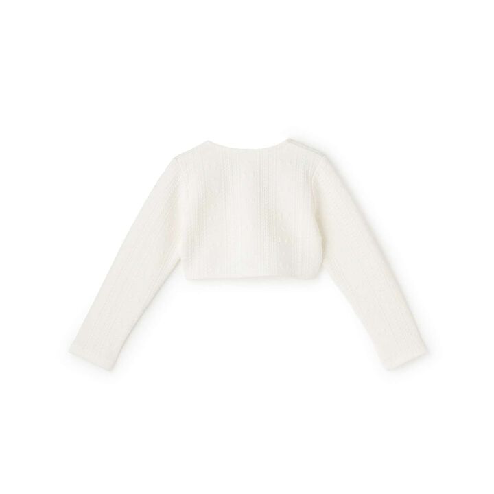 Ballet Quilted Jacquard Bolero,Ivory, medium image number 1