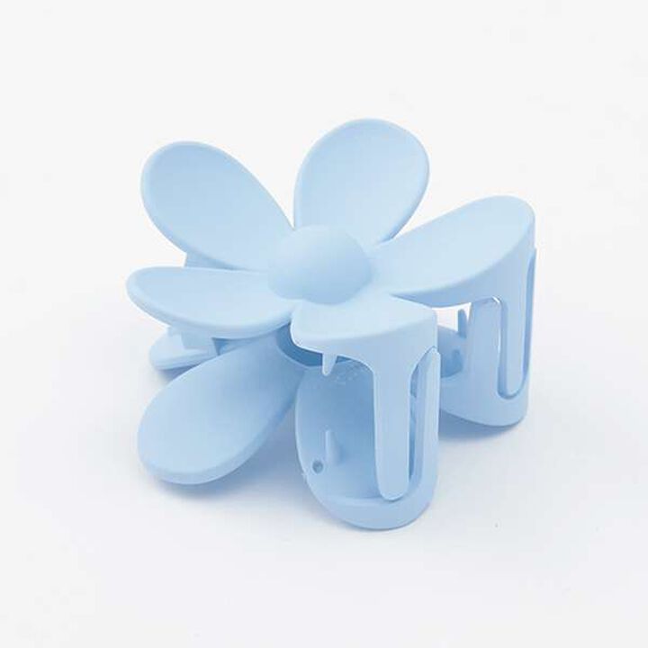 Flower Bun Clip,White, medium image number 2