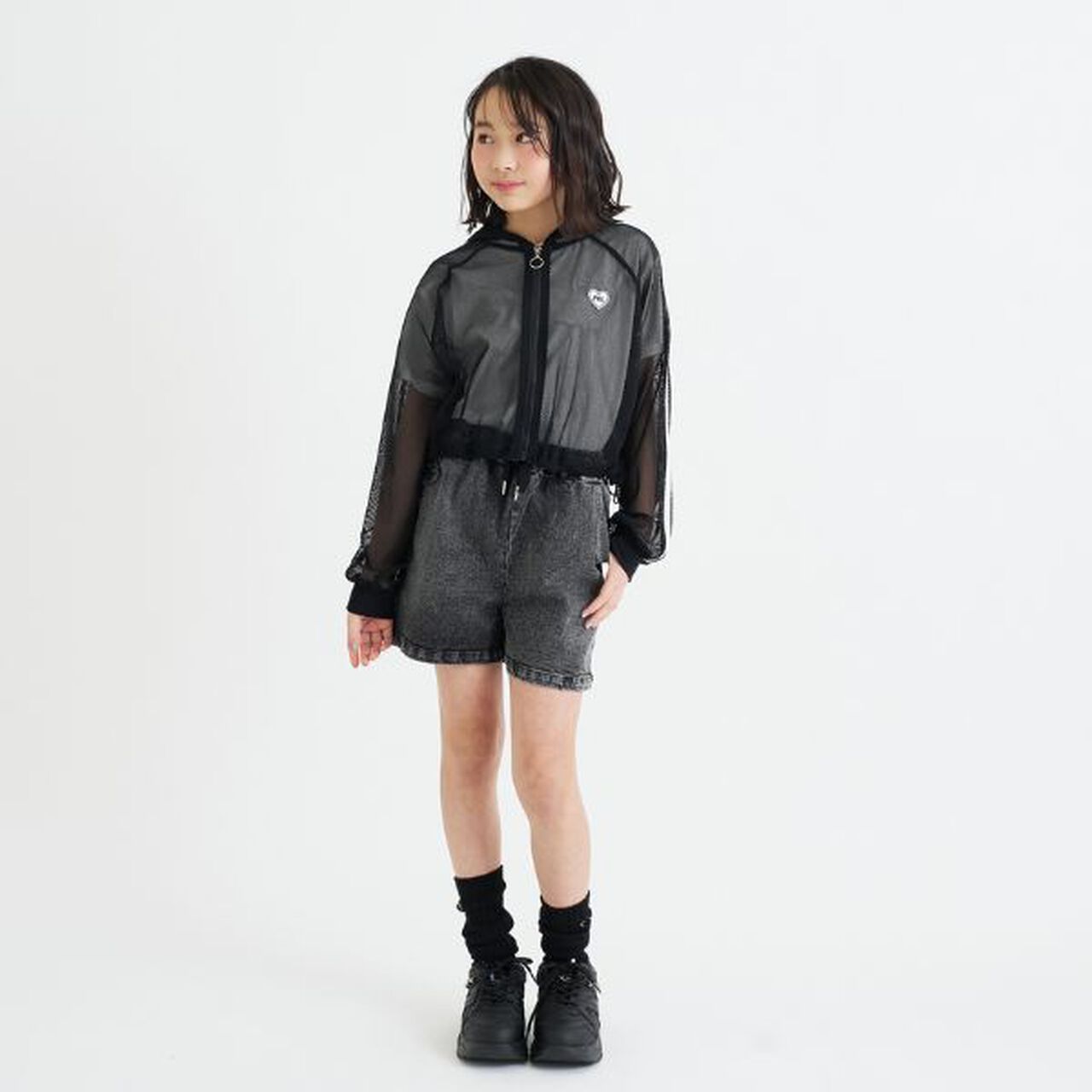 [Set Item] Mesh Hoodie + Short Sleeve T-Shirt,Sax blue, large image number 16