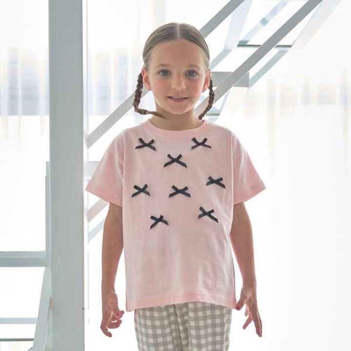 Non-Deforming Soft Cotton Ribbon T-Shirt,Black, medium image number 17