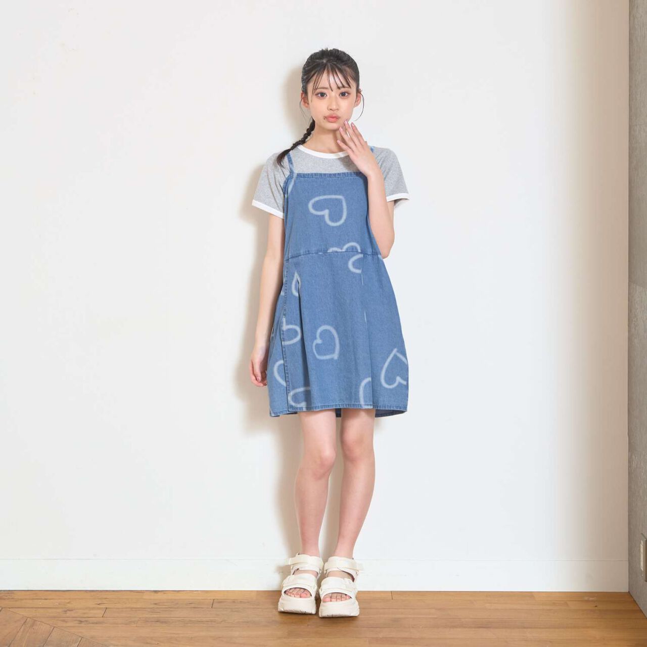 Denim Mini 2WAY Yukata,Navy, large image number 10