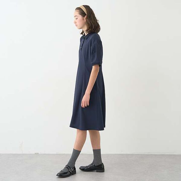 Cool Touch Polo Collar One-Piece Dress,Navy, medium image number 1