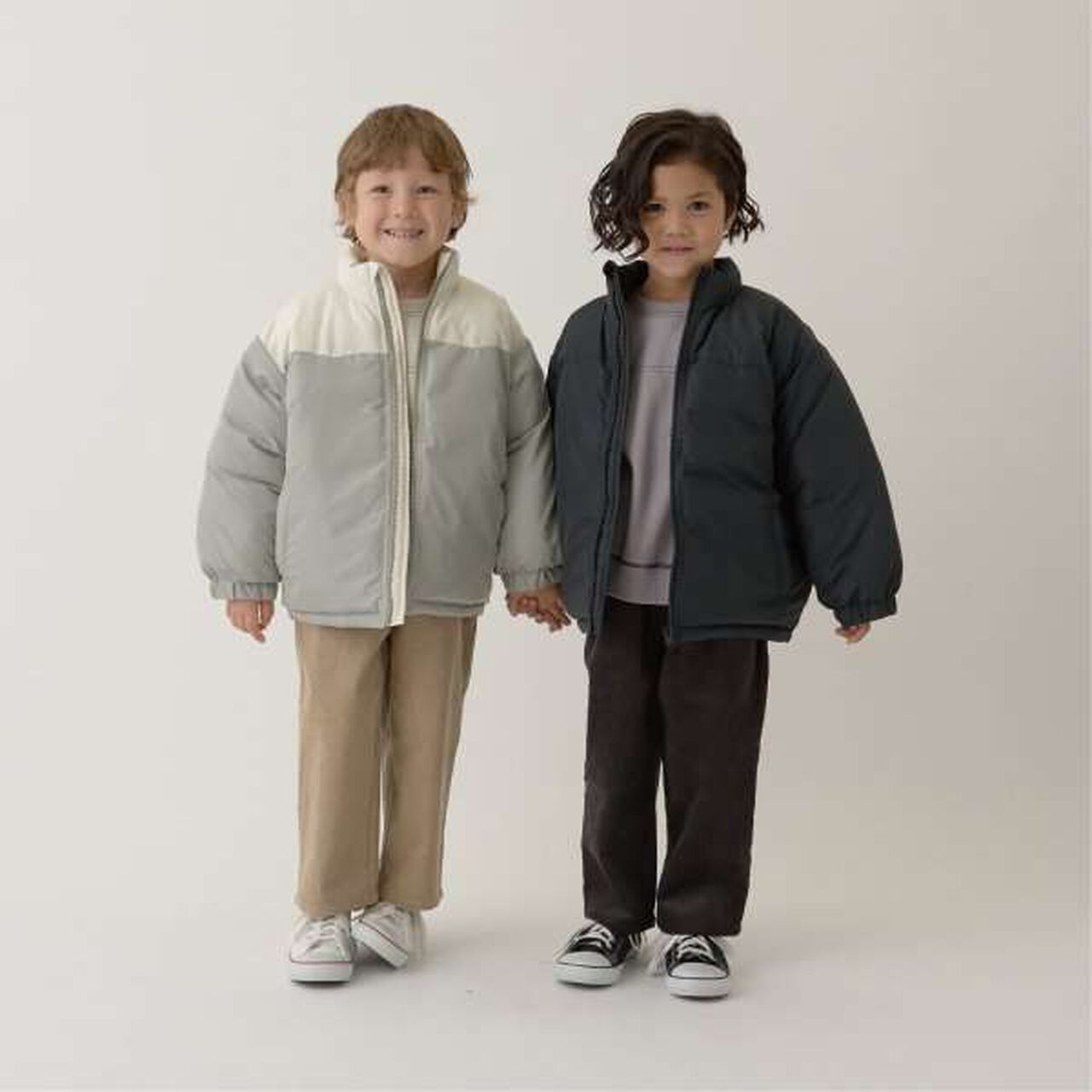 Versatile Bi-Color Puff Jacket,Camel, large image number 2