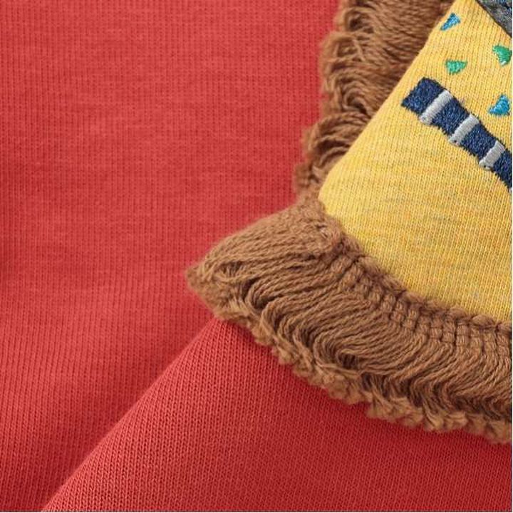 Lion Applique Sweatshirt,Red, medium image number 9