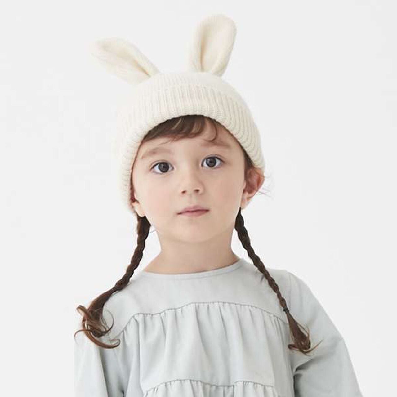 Ear-Detail Knit Cap,Light gray, large image number 6