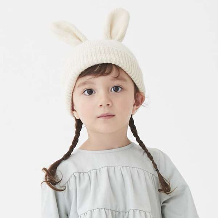 Ear-Detail Knit Cap,Light gray, medium image number 6