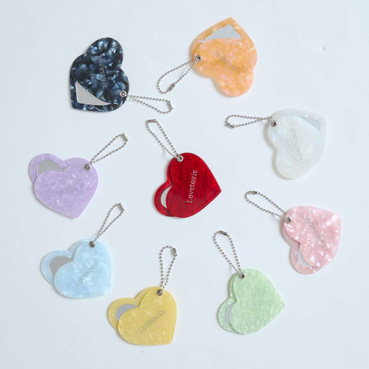 [Oshi Katsu] Heart Slide Mirror,Green, large image number 1