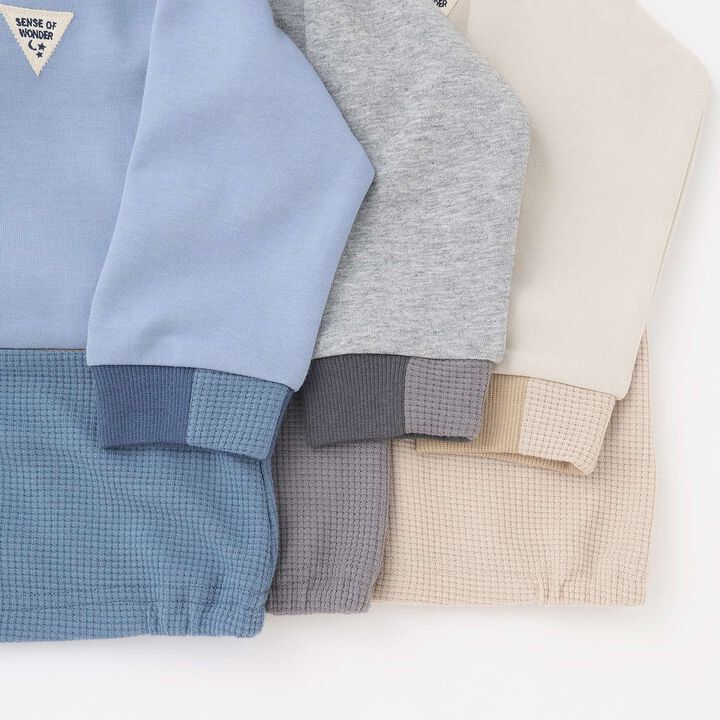 Mixed-Material Sweatshirt,Gray, medium image number 5