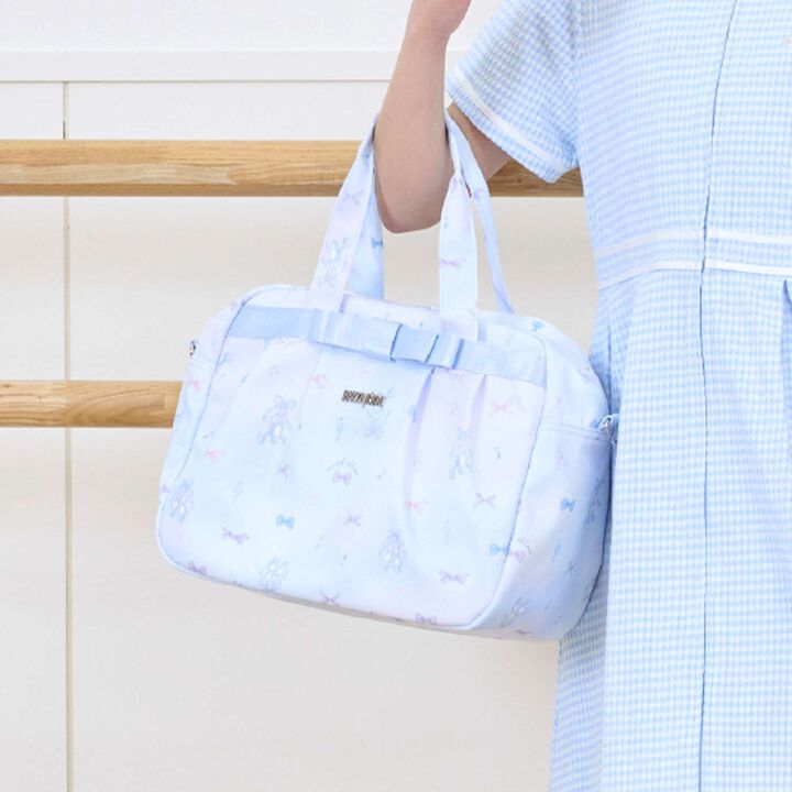 [Ballet] Ballet Pattern Boston Bag, Approx. 13L Capacity,Sax blue, medium image number 0