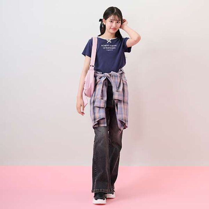 Shirt & Lace T-Shirt Set,Gray, medium image number 17