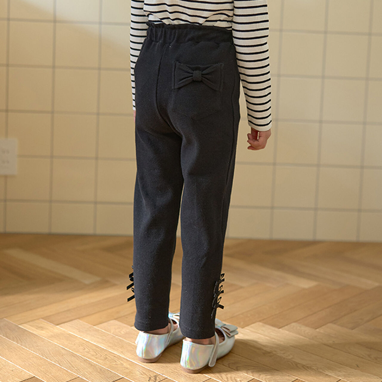 [Tomo] Pants Ribbon Ribbon Straight Pants,Lavender, large image number 9