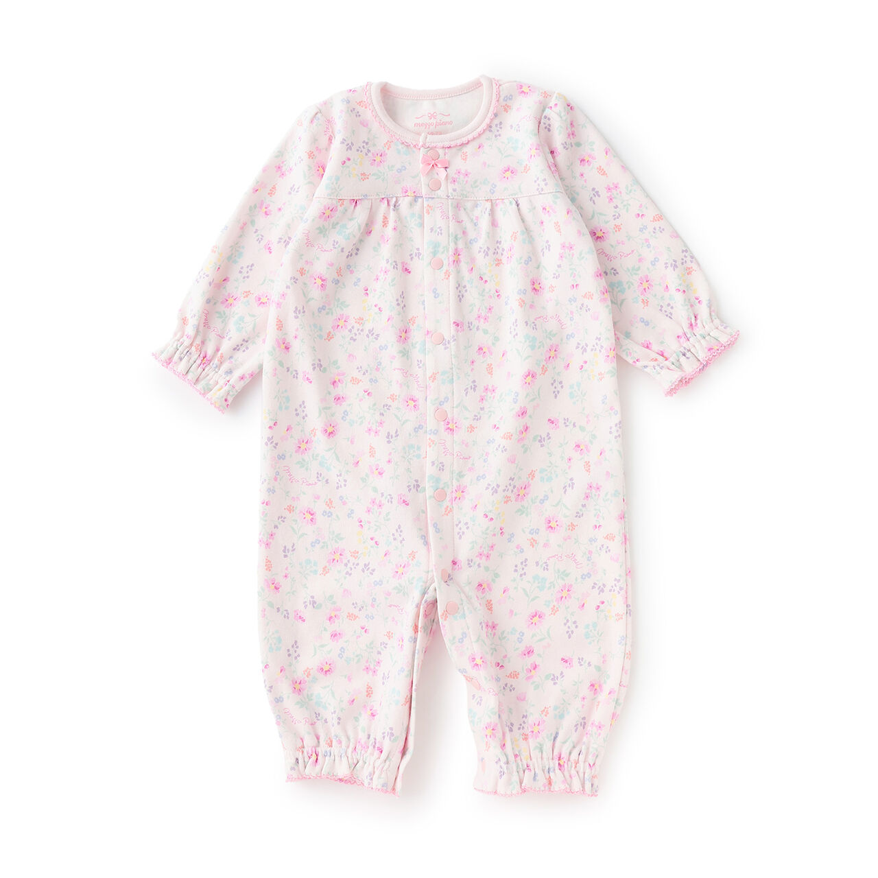 Flower Pattern 2 Way All & Bib Set [Box Included],Light pink, large image number 2