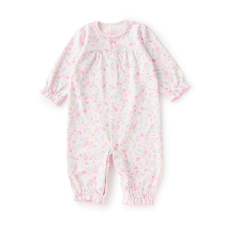 Flower Pattern 2 Way All & Bib Set [Box Included],Light pink, medium image number 2