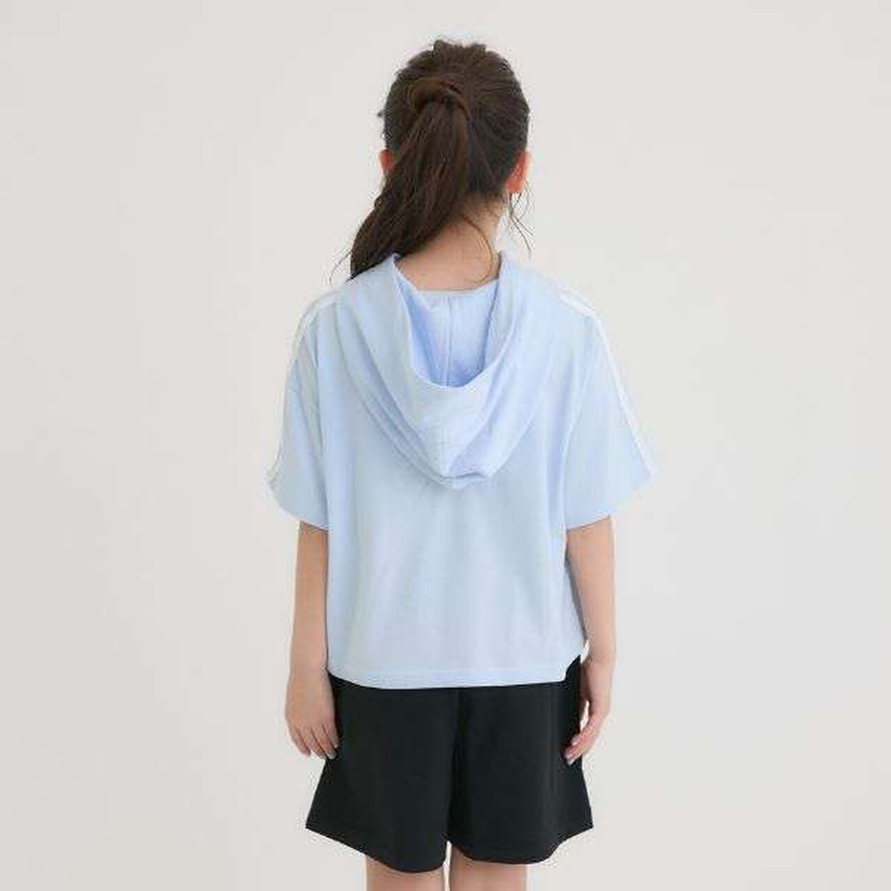 Cool Touch Short-Sleeve Hoodie + Half Pants Set,Yellow green, large image number 30