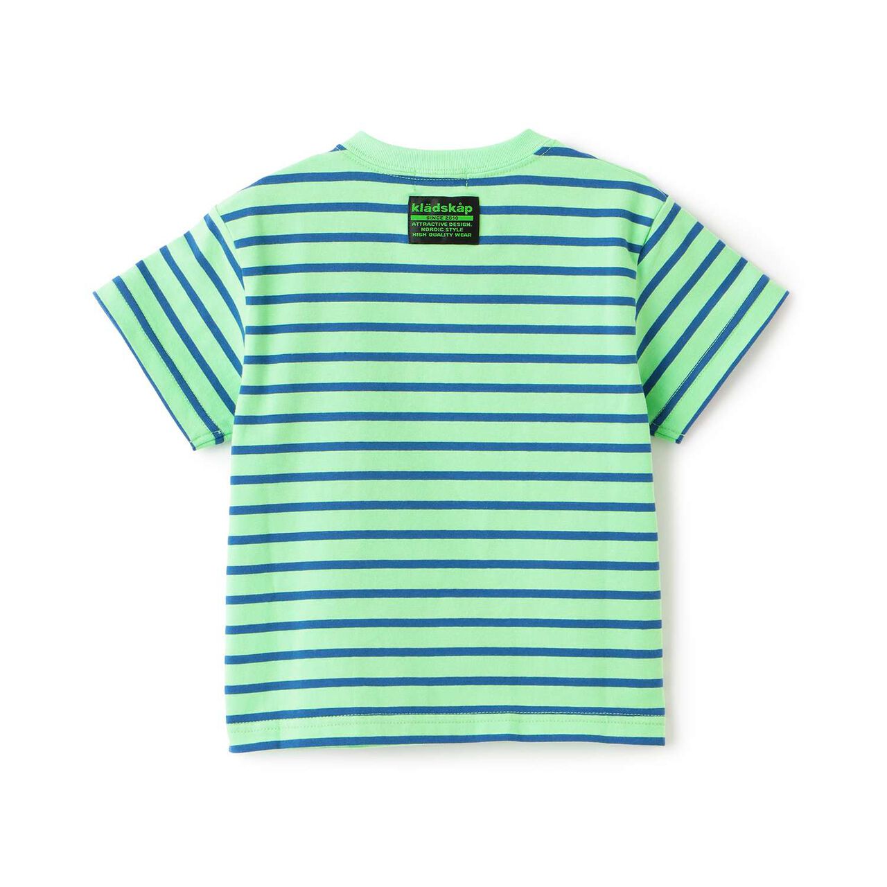 [Popular Item Restocked] [Not Available at Physical Stores] Patch Stripe Pattern Short-Sleeve T-Shirt,Moss green, large image number 1