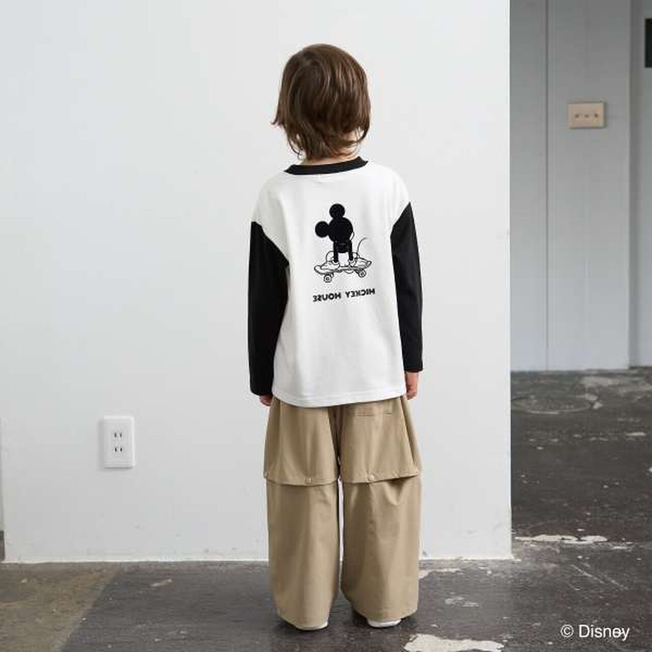 [Disney] Mickey Mouse Skateboard T-Shirt (Kaiteki Tenjiku),Red, large image number 4