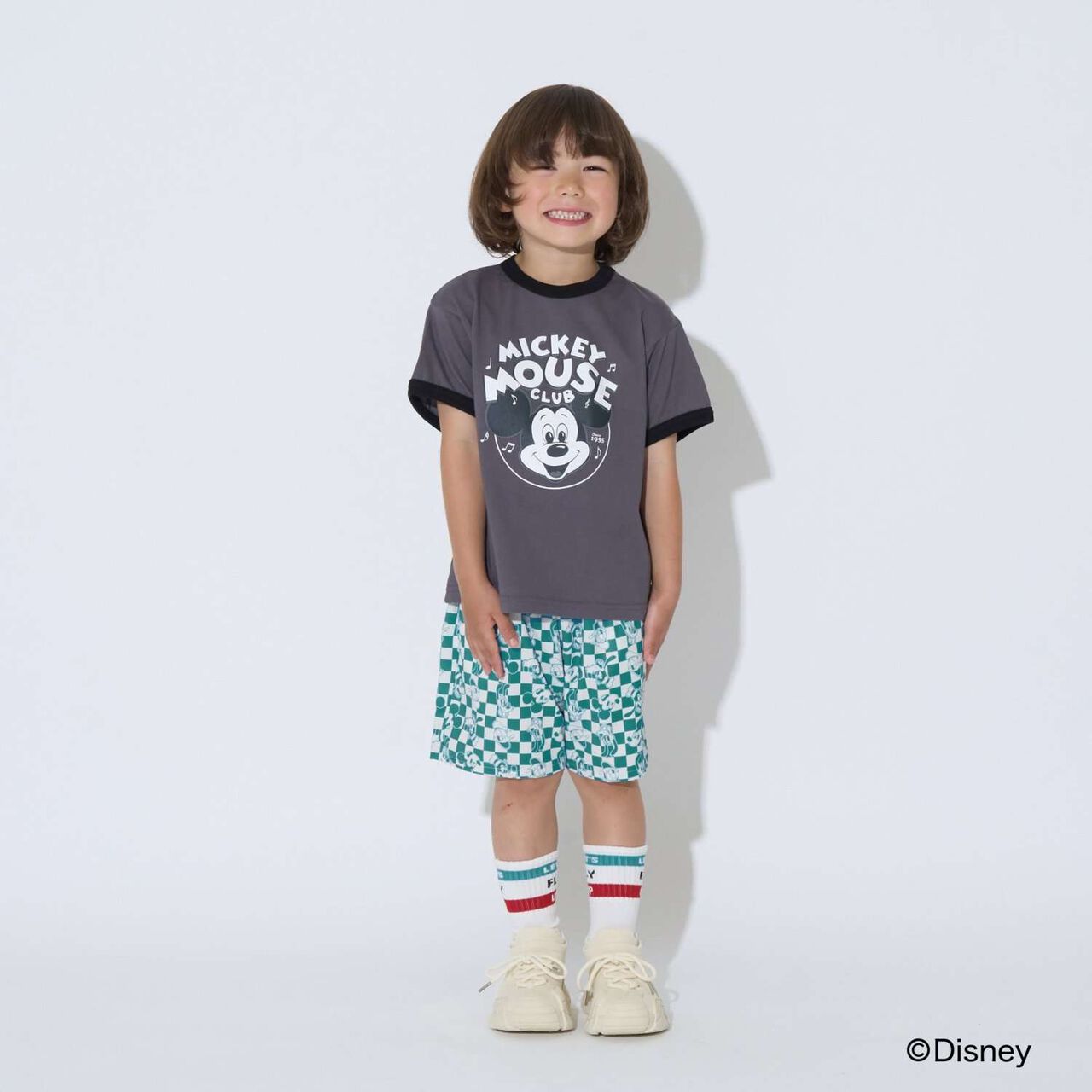 [Disney] [Comfortable Jersey] Assorted Print Ringer T-Shirt,Charcoal gray, large image number 15