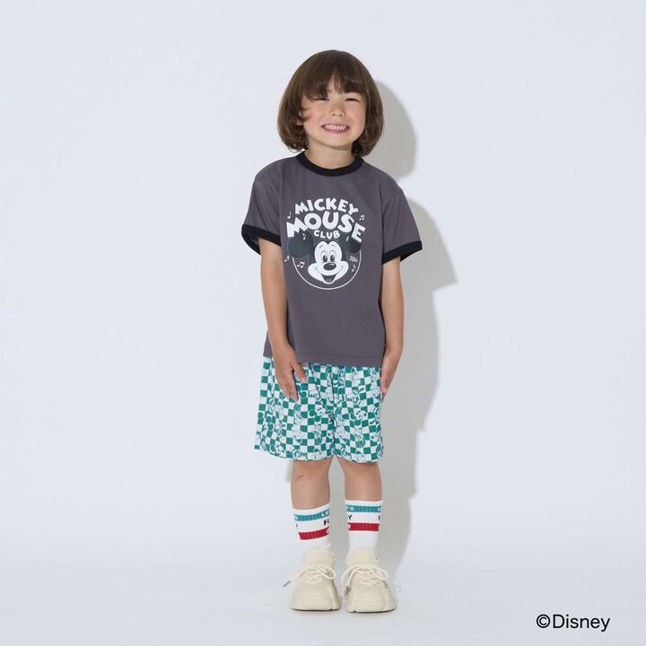 [Disney] [Comfortable Jersey] Assorted Print Ringer T-Shirt,Charcoal gray, medium image number 15